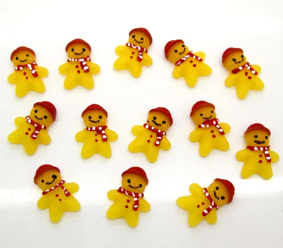 20 шт. желтый снеговик украшения из смолы поделки плоская задняя сторона кабошон