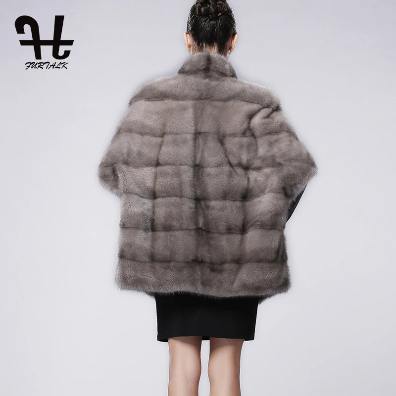 FURTALK бренд России Зимние Женщин Настоящее природный норки пальто женские зимние