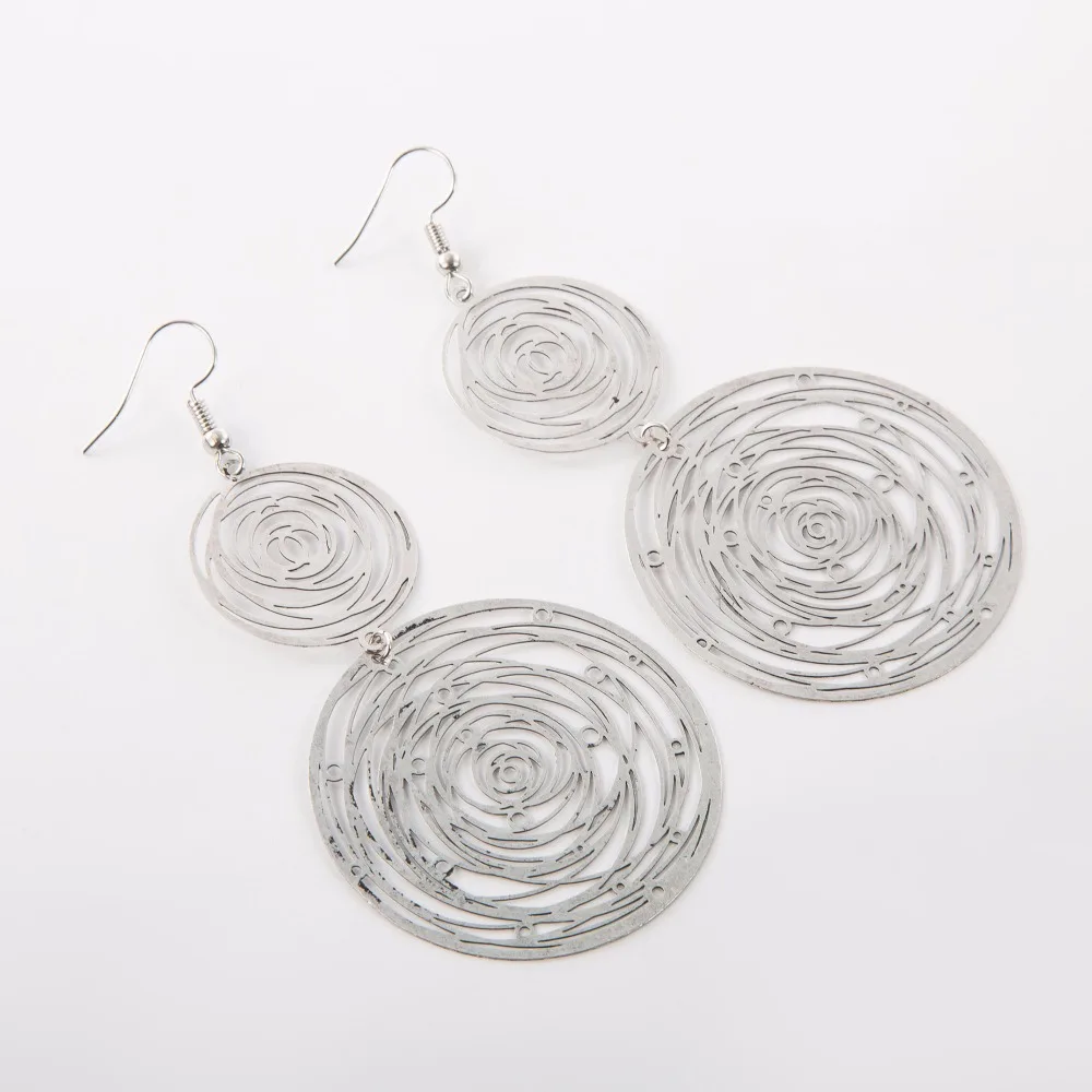 2017 Новый дизайн женские золотистые цвета длинные падение Круг Круглый Роза