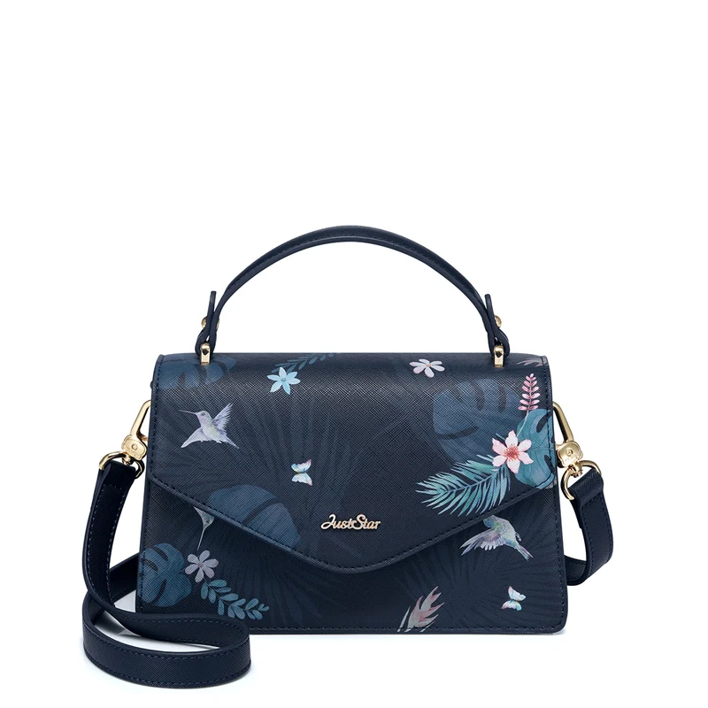 JUST STAR женские Сумки из искусственной кожи Дамский модный цветок Печать Tote