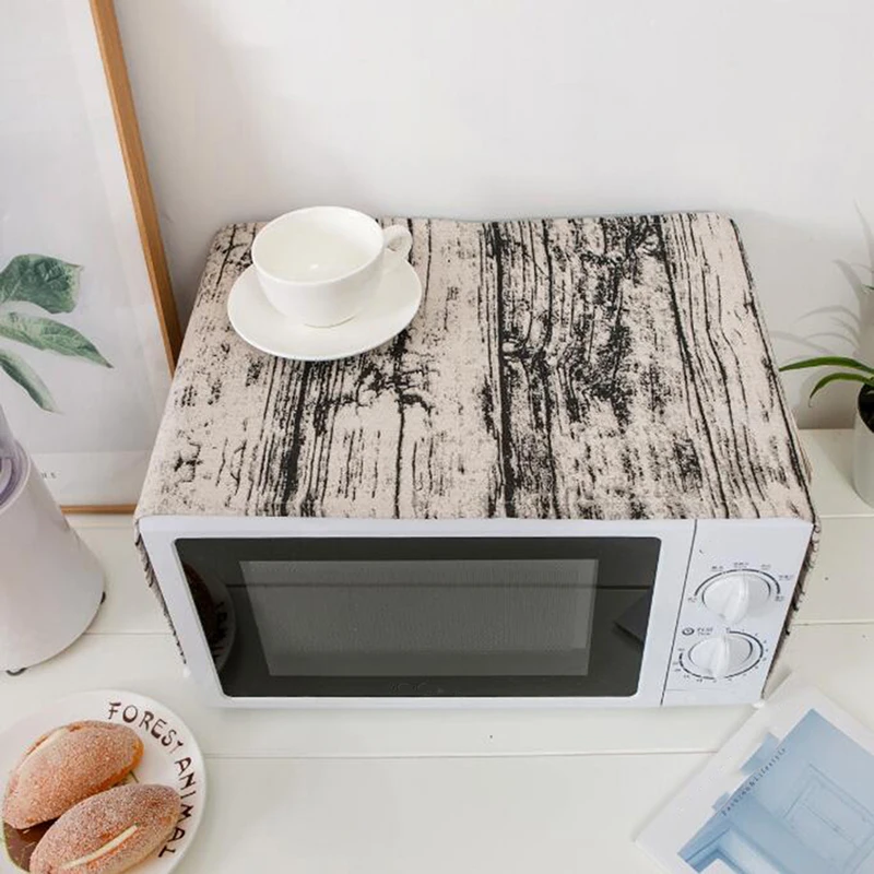Asian Cotton Microwave Oven Cover Kitchen Oil Dust Double Pockets Accessories Supplies Home Decoration | Дом и сад