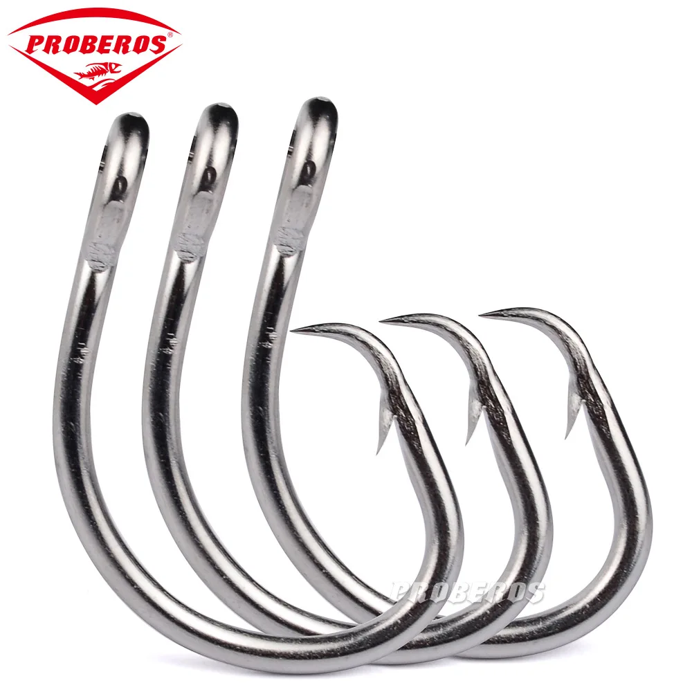 5 шт. Нержавеющая сталь рыболовные крючки белый большой удлиненные хвостовик
