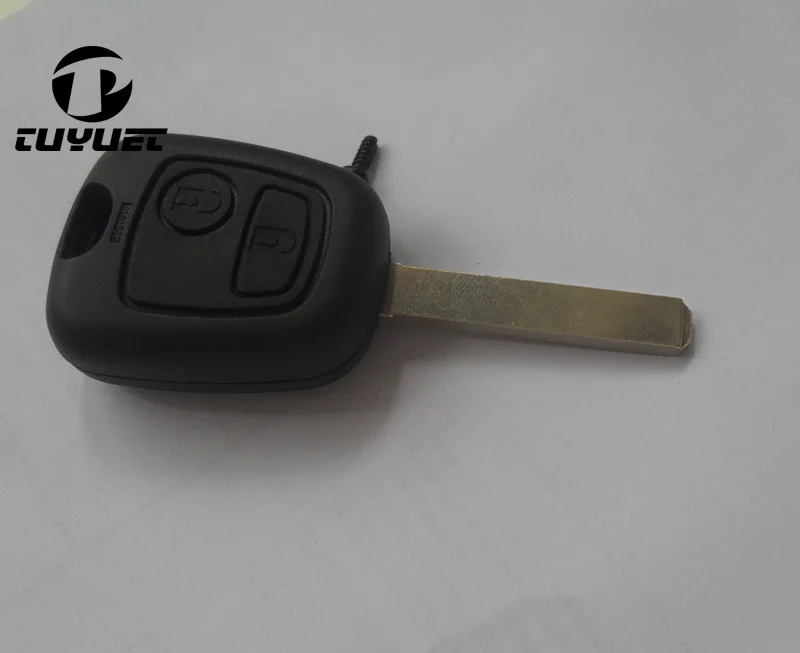 2 кнопки дистанционного ключа чехол Корпус для Peugeot 107 207 307 407 106 206 306 406 без паза|key