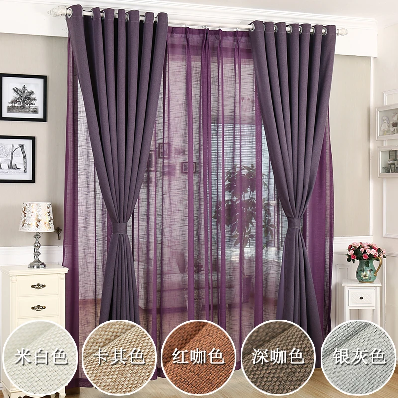 LS-CL111 льняные шторы для гостиной спальни | Дом и сад