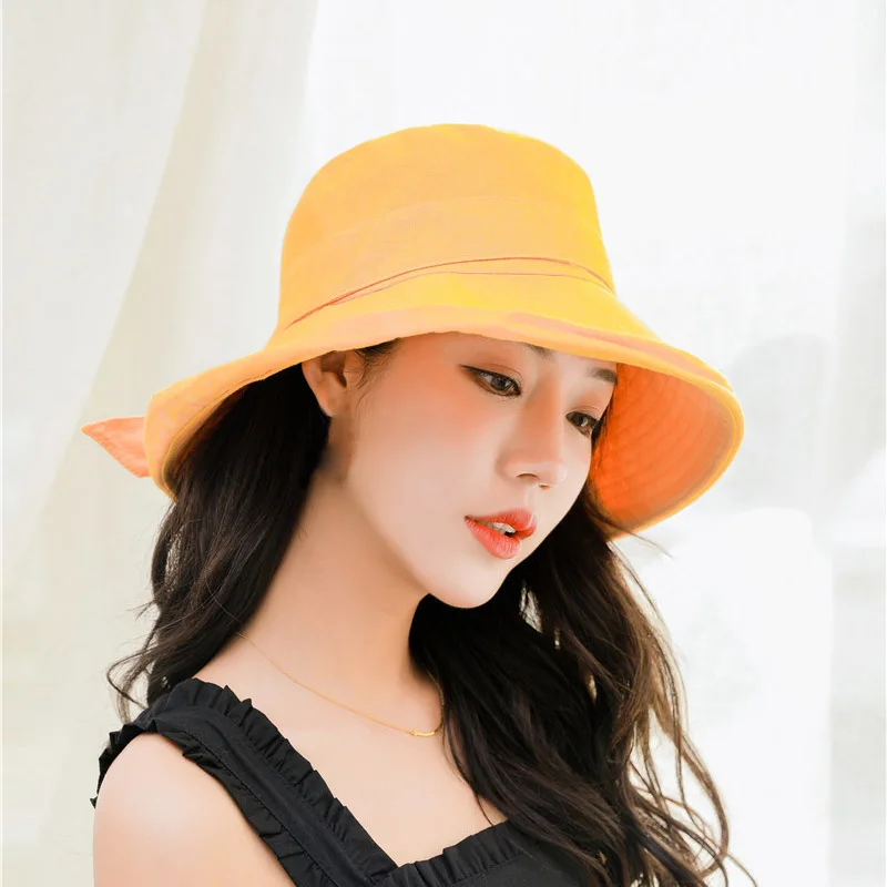 Женская Повседневная Складная Кепка с бантом простая летняя 2019 | Аксессуары для