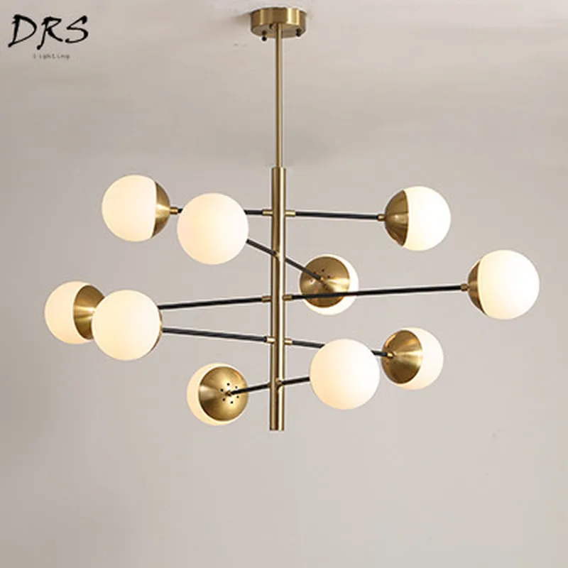 

Nordic Glass Molecular Chandelier Lighting Simple Fashion Iron Magic Bean Hanglamp Lights Designer Home Decor Luminaire Suspendu
