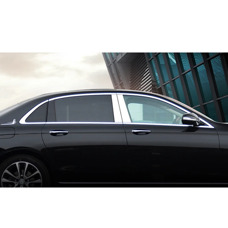 4x хром Алюминий сплав оконные стойки Post средняя Крышка Накладка для Mercedes Benz E Class