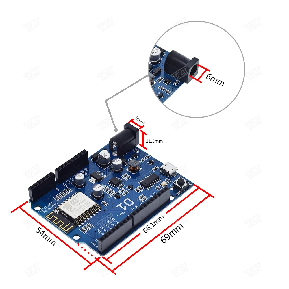 WeMos D1 CH340 CH340G WiFi макетная плата ESP8266 ESP-12 ESP-12E модуль для Arduino IDE UNO R3 Micro USB ONE 3,3 v 5v 1A