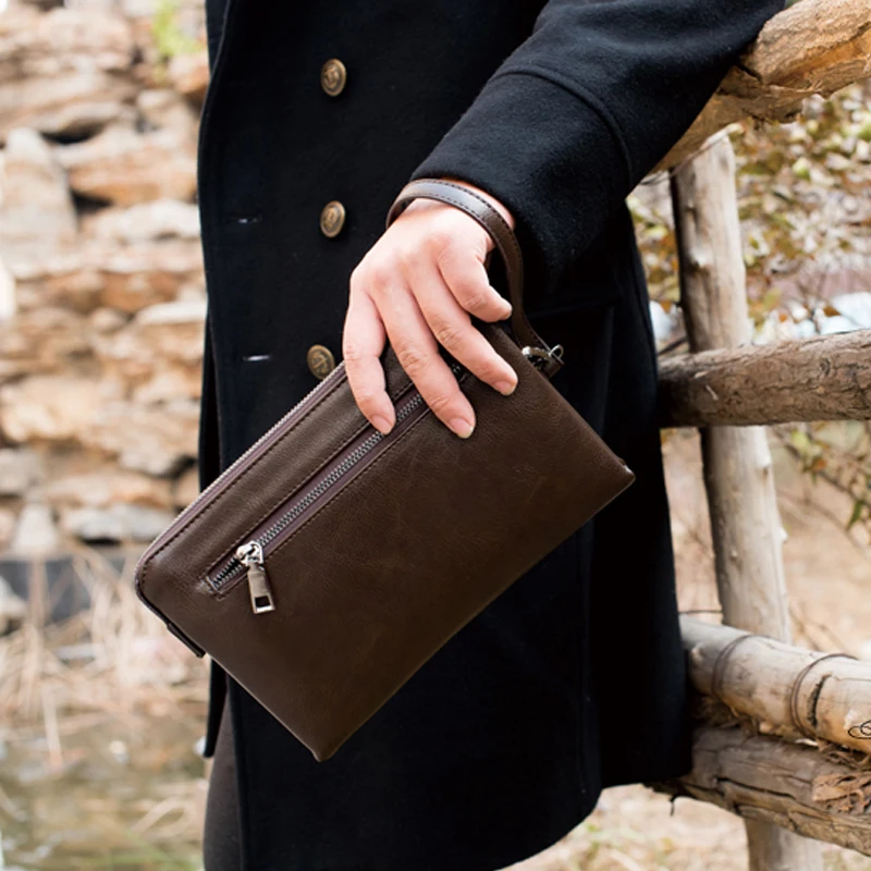 Luxury Wallets PU Leather Male Purse Business Cluth Men Long Wallet Business Designer Brand Mens Handy Bag Carteira Masculina