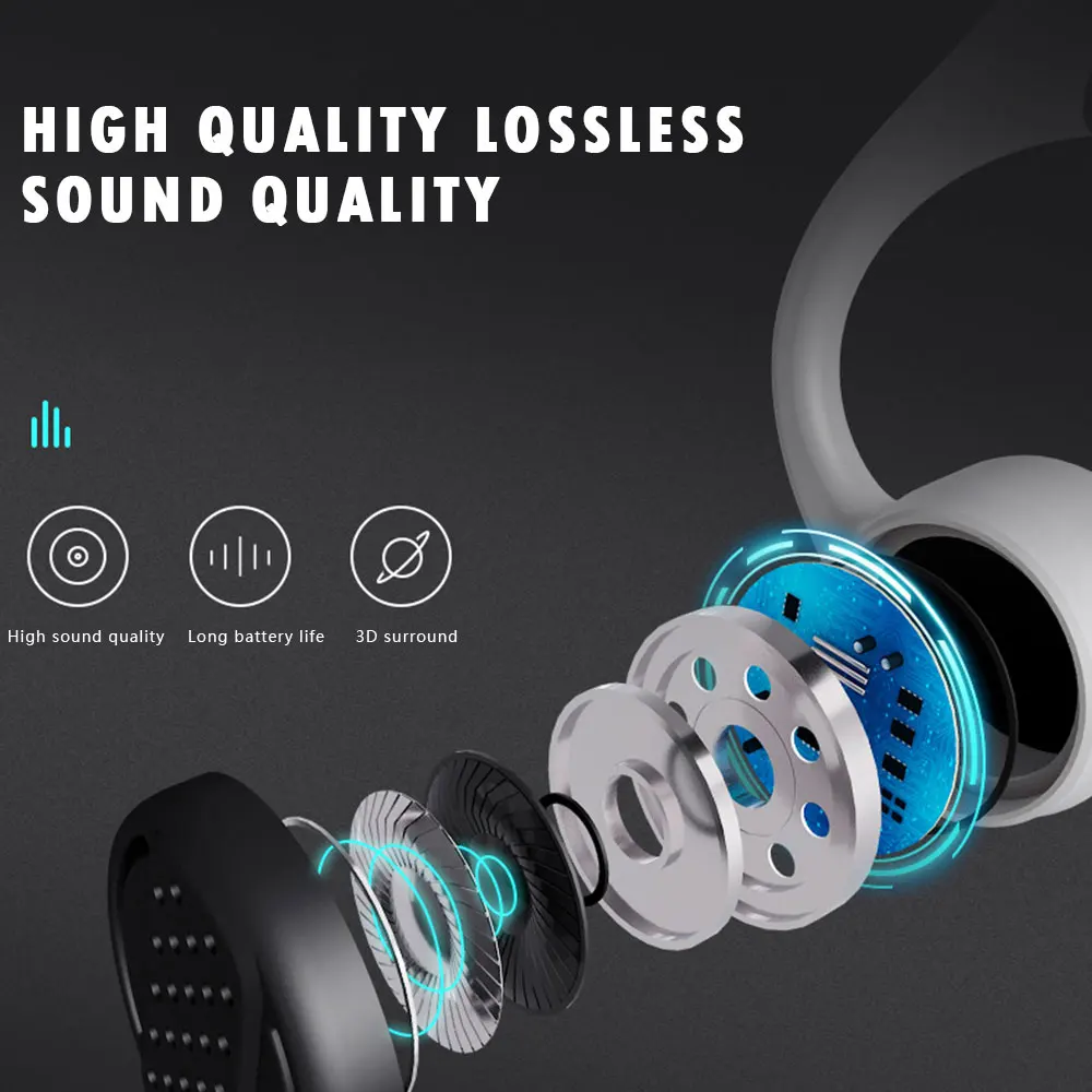 KISSCASE спортивные беспроводные Bluetooth наушники с костями для бега шейным ремешком