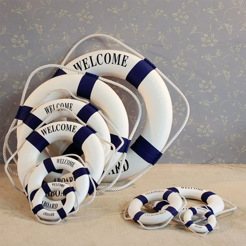 Спасательный круг в средиземноморском стиле хлопковый декоративный