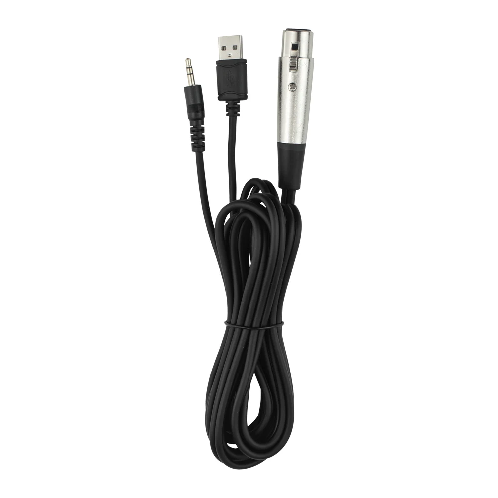 Микрофон FELYBY BM900 выделенный (USB + 3 5 мм) двойной кабель с поддержкой подключения
