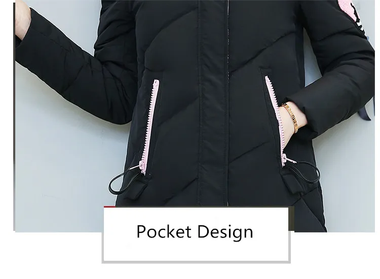 KMETRAM модное пальто с меховым воротником зимняя куртка женская Jaqueta Feminina Inverno длинная пуховая хлопковая парка зимнее пальто для женщин HH455