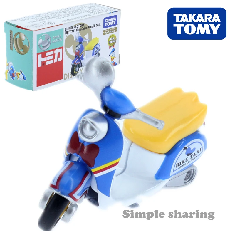Takara Tomy Tomica набор моделей диснеевских мотоциклов ChimChim Дональд Дак велосипед такси
