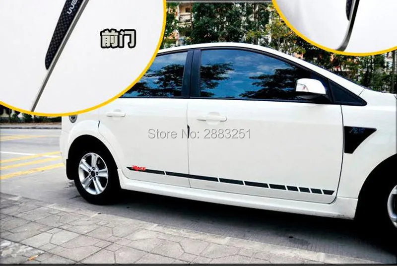 Автомобильный Стайлинг углеродное волокно защита двери боковой край наклейка для ключа saab 9 3 5 эмблема 93