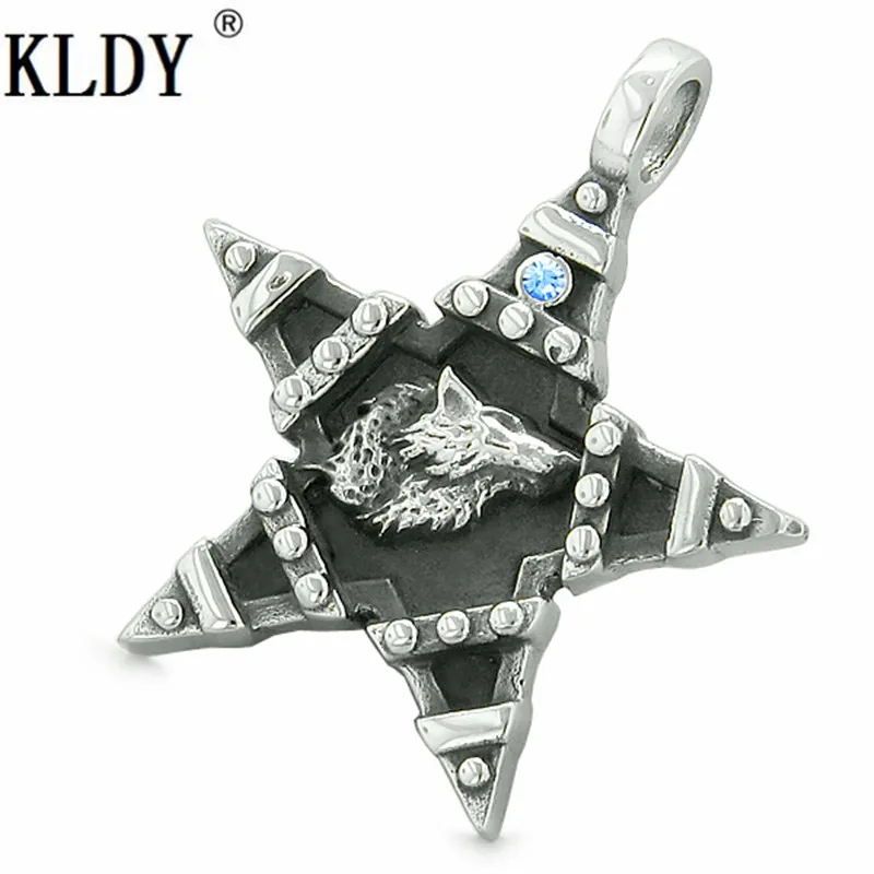 Подвеска KLDY Howling Wolf nature stone Волшебная супер звезда Пентакль мощность амулет