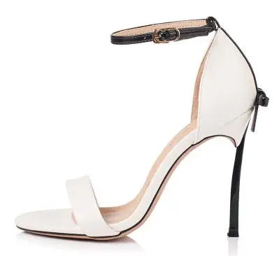 10 cm heel Универсальные повседневные недорогие галстук-бабочки; женские босоножки на тонком каблуке с пряжкой и ремешком сзади; пикантные удобные босоножки на высоких каблуках с открытым носком - Цвет: 10 cm heel
