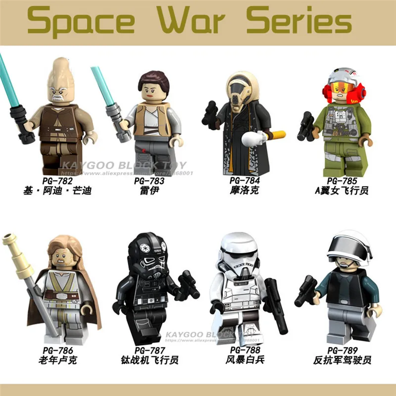 Строительные блоки Jedi Звездные войны клон Rebel Trooper Imperial Land Crew Lor San Tekka Stormtrooper