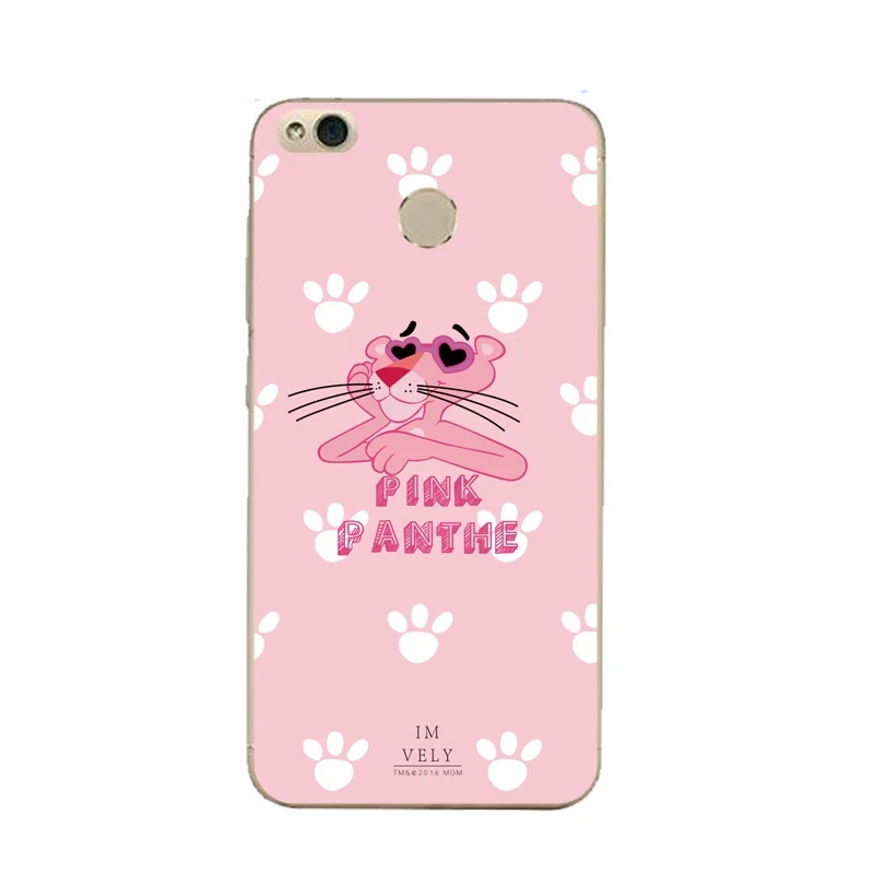 Feather Soft Clear TPU Phone Case For xiaomi redmi 4x 4a note5a note4x 5s mi6 note3 Pink Panther Painted Cover Free Shipping | Мобильные