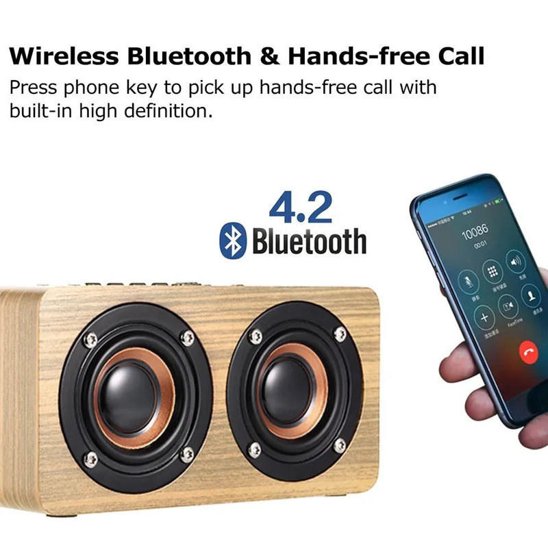 LemonMan W5 bluetooth-динамик 10 Вт деревянный бумбокс Беспроводная bluetooth-колонка мощный