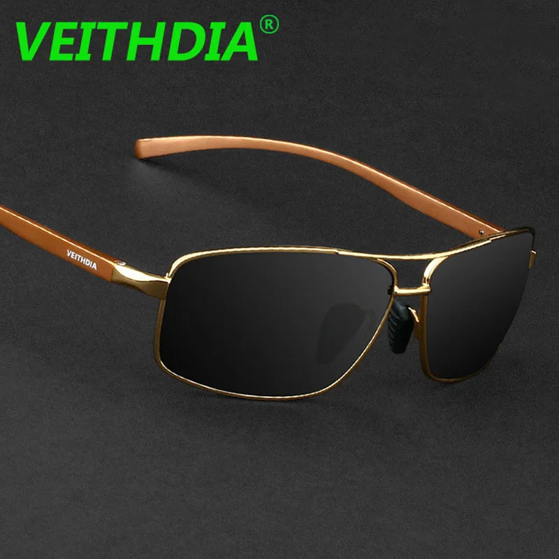 Мужские солнцезащитные очки VEITHDIA брендовые поляризованные Винтажные