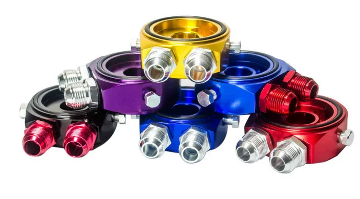 Универсальный Алюминий сэндвич Нефть адаптер фильтр пластинчатый охладитель