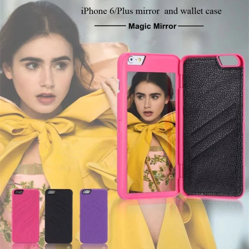 SPCASE Lady Make Up Cosmetic Mirror Phone Case For iPhone X 8 Plus 7 6 6S Wallet Card Slot Pocket Stand Cover Capa | Мобильные