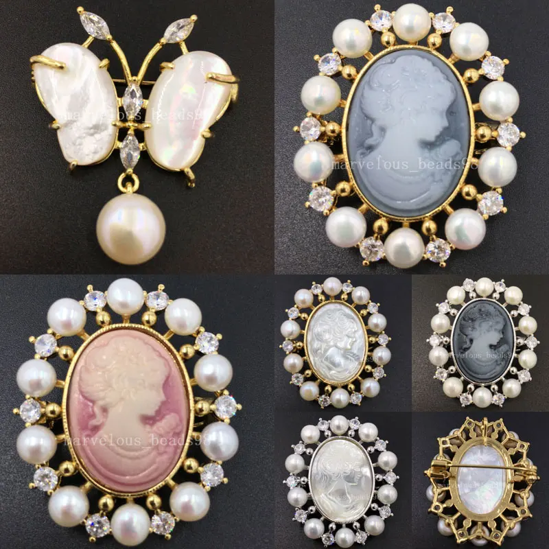 Free Shipping Beautiful jewelry Colorful Mother of pearl Shell Flower Women Butterfly Bead Brooches 1Pcs WB627b | Украшения и