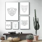 Скандинавская Картина на холсте животные домашний Декор Дикие животные Простой Декор постер настенный художественный постер для детской спальни гостиной декоративная картина