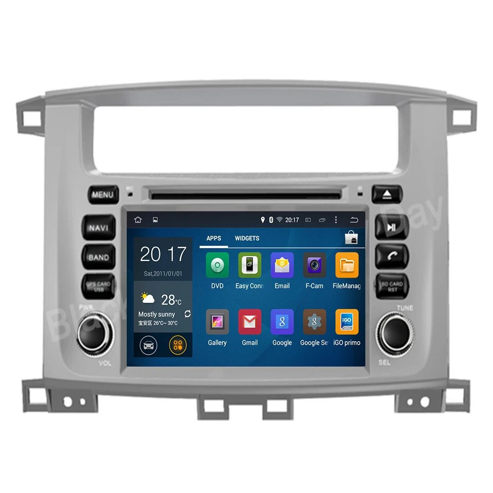 Автомобильный мультимедийный dvd-плеер IPS DSP 8 Core 4 RAM 2 Din Android10 GPS для TOYOTA LAND CRUISER 100
