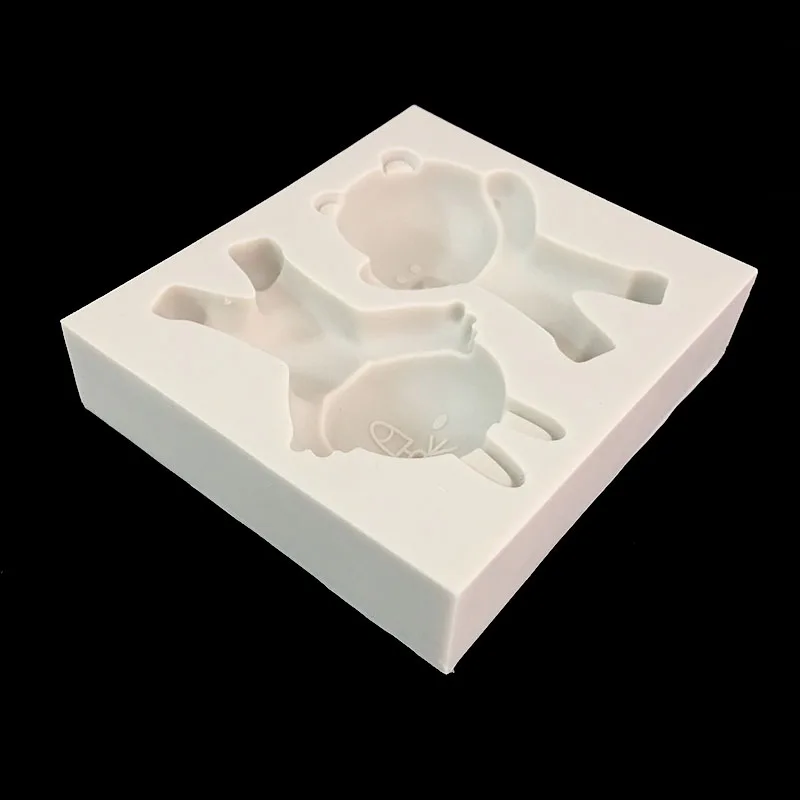 Minsunbak новейшая Sugarcraft Кролик силиконовая форма Медведь помадка для украшения