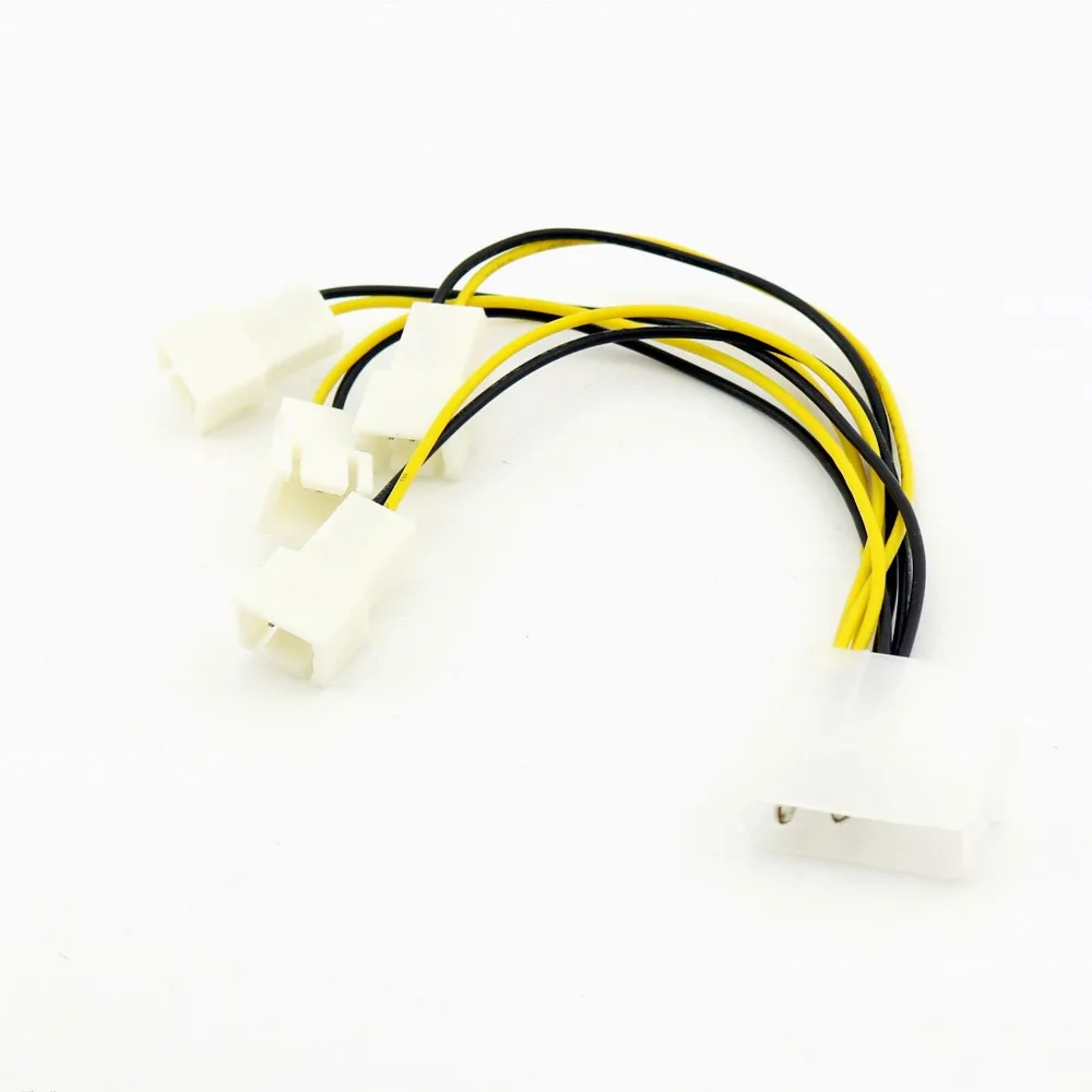 5 шт. 4 контактный разъем питания Molex (2 штекер) на x 3 (штекер) Y Сплиттер