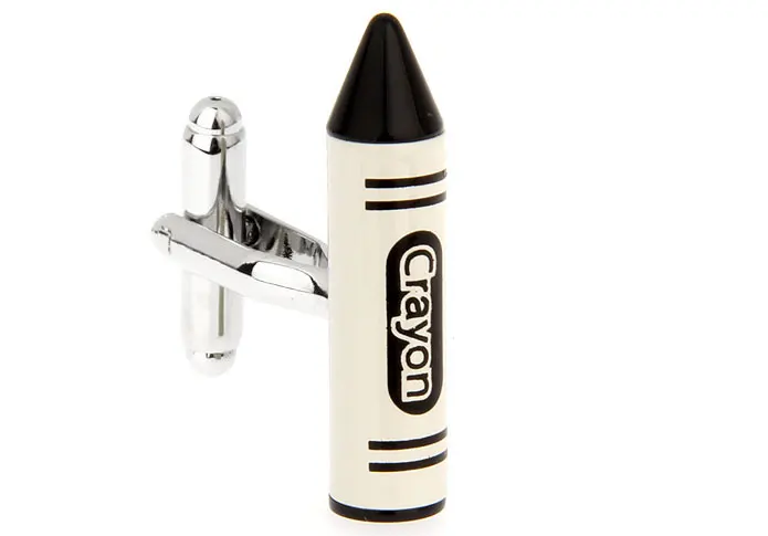 iGame Crayon Cuff Links White Color Novelty Pencil Design Quality Brass Material Free Shipping | Украшения и аксессуары