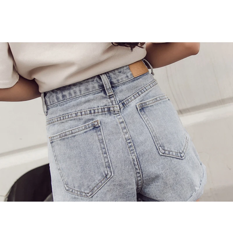 Джинсовые шорты женские HiphopSummer s Harajuku Feminino уличная одежда Высокая талия