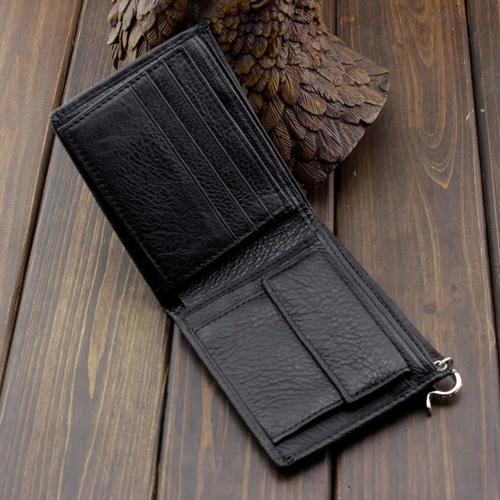 Мужской кожаный кошелек с ремешком на руку|men leather wallet|leather walletwallet biker |