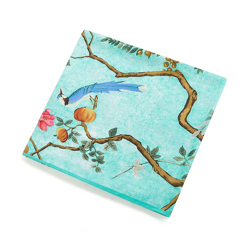 

130cm Square Scarf Brand Silk Scarf Women Singing Birds Fragrant Flowers Print Scarf For Ladies Bandana,Twill Shawl