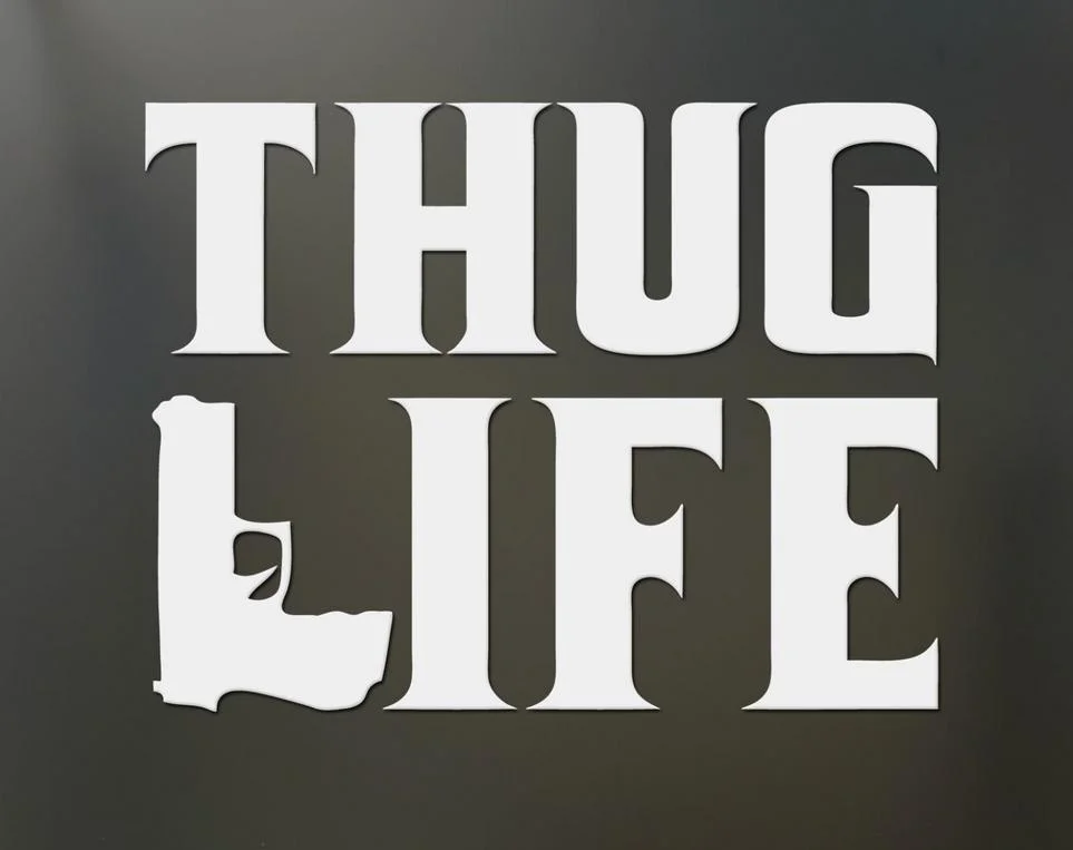 Thug Life стикер Тупак Гангстер смешной Хатер JDM Шакур пистолет на окно наклейка 15 см |