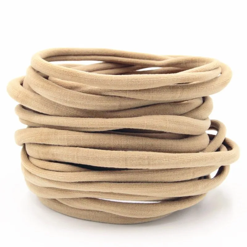 Нейлоновые эластичные держатели для волос телесного/коричневого цвета 100 шт./лот