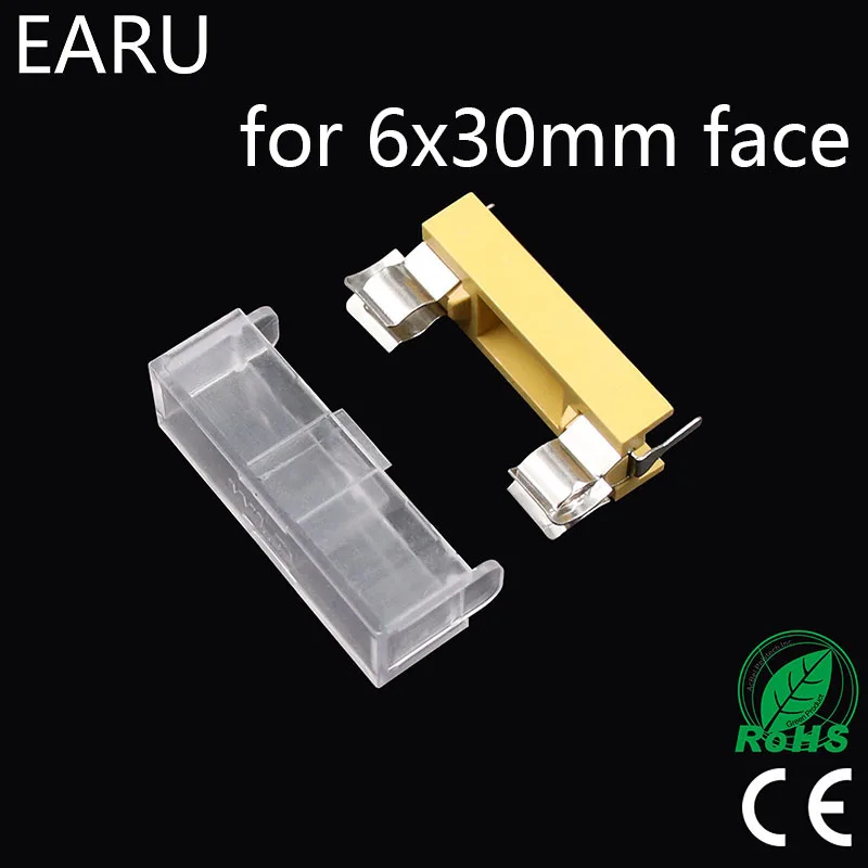 10 шт. крепление панели pcb для 6*30 мм Стеклянная трубка держатель предохранителя