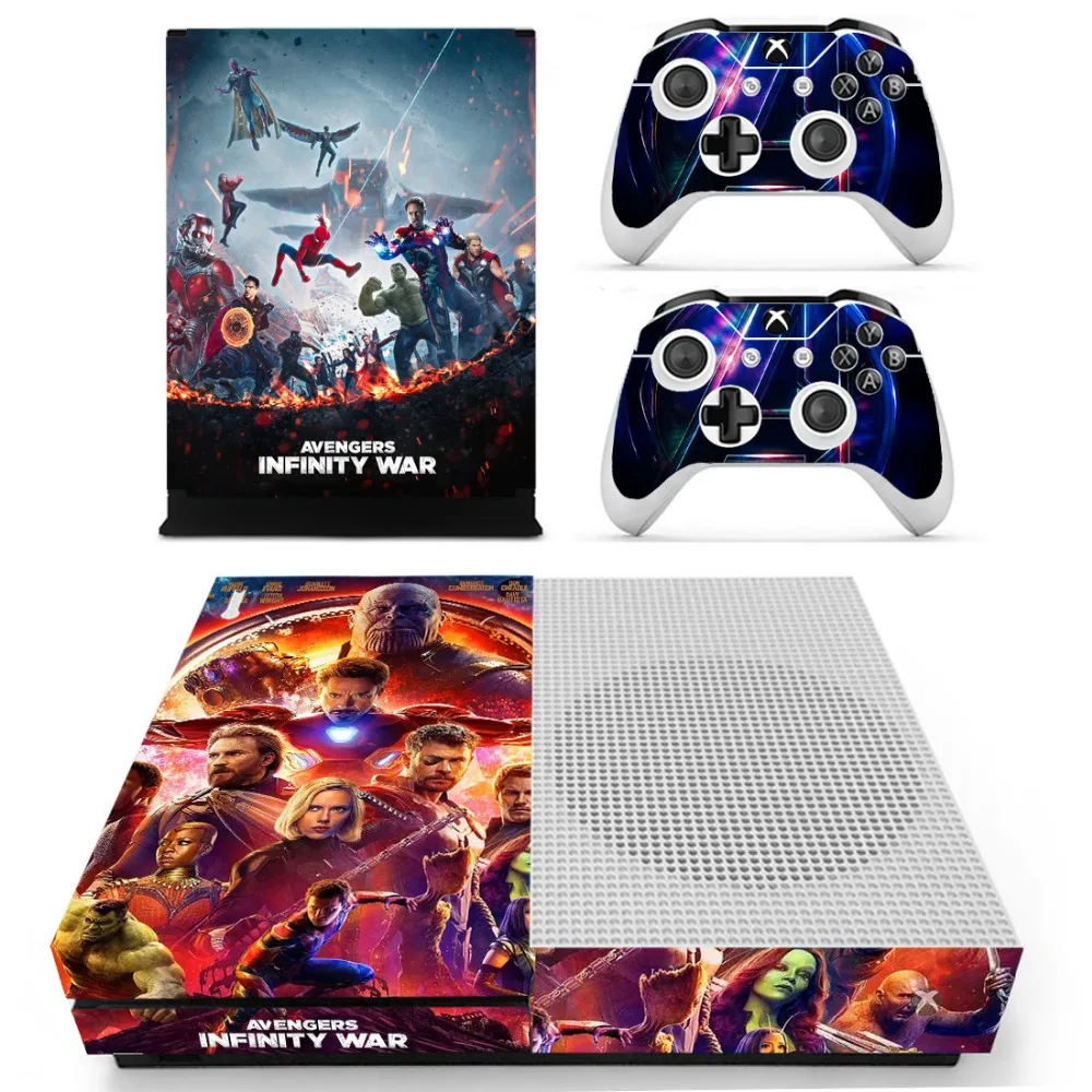 Мстители Бесконечность войны виниловая кожа наклейки для XBOX One S консоль с двумя