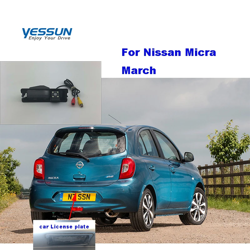 

Yessun car reverse camera For Nissan Micra March Car Rear View camera Parking Assistance license plate Camera backup