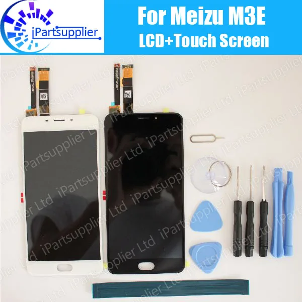 

For Meizu M3E LCD Display+Touch Screen 100% Original LCD Digitizer Glass Panel Replacement For Meizu M3E+tool+Ahesive