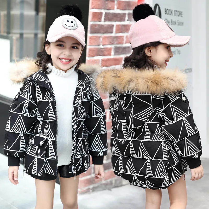 2018 зимнее однотонное пальто теплая детская верхняя одежда пуховик с капюшоном