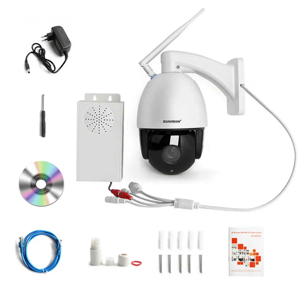 Скоростная купольная IP камера 1080P PTZ с Wi Fi двухстороннее аудио уличная