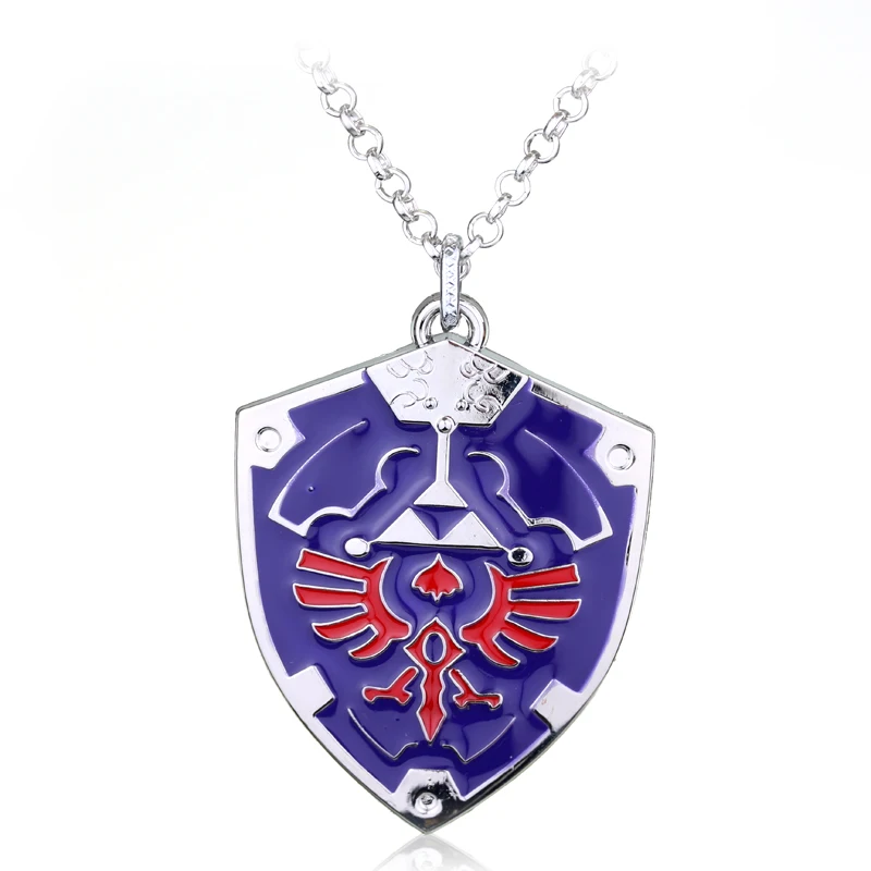 Аниме игра Легенда о Зельде ожерелье Triforce Посеребренная Подвеска в виде меча щит ожерелье Прямая поставка