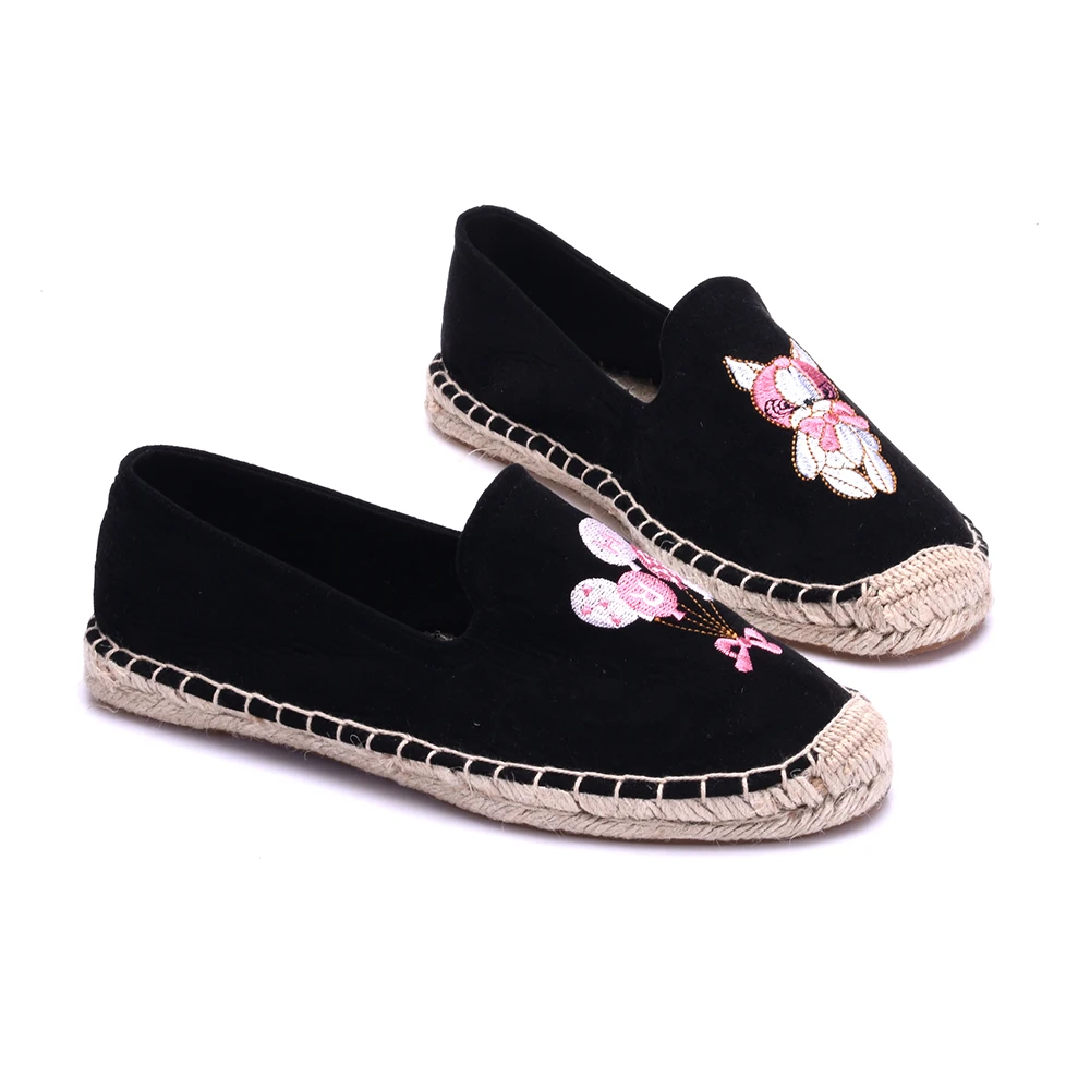 Женские эспадрильи Летняя обувь женские лоферы на плоской подошве для девочек