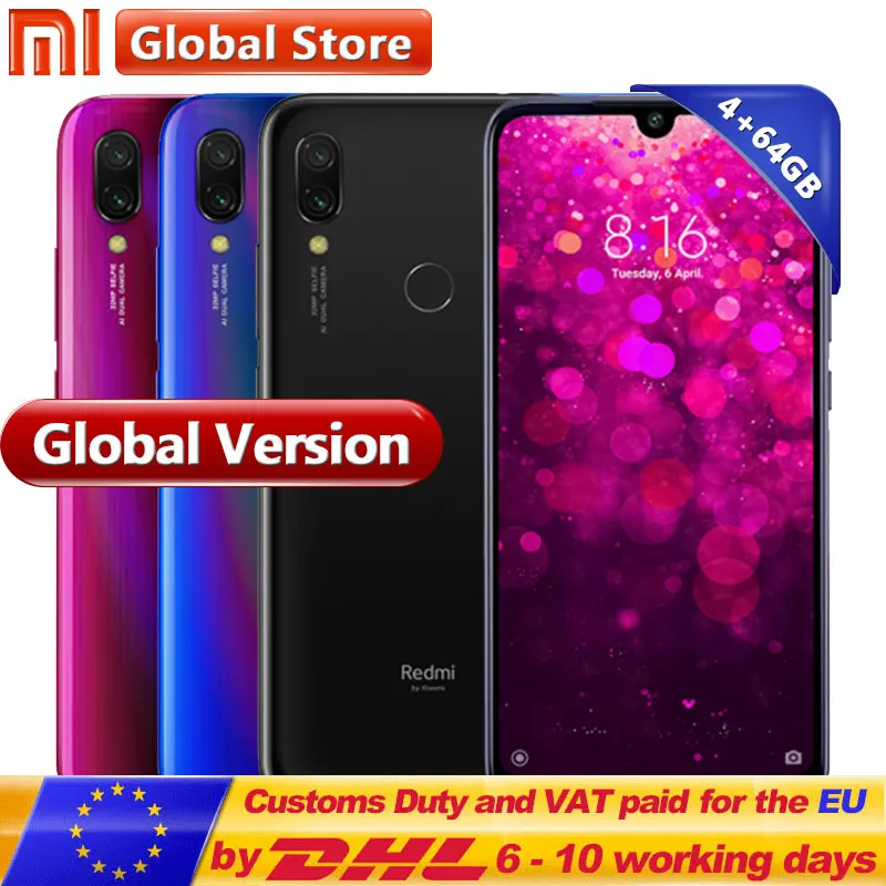 Смартфон Xiaomi Redmi Y3 с глобальной версией 4 ГБ 64 Восьмиядерный процессор Snapdragon 632 4000