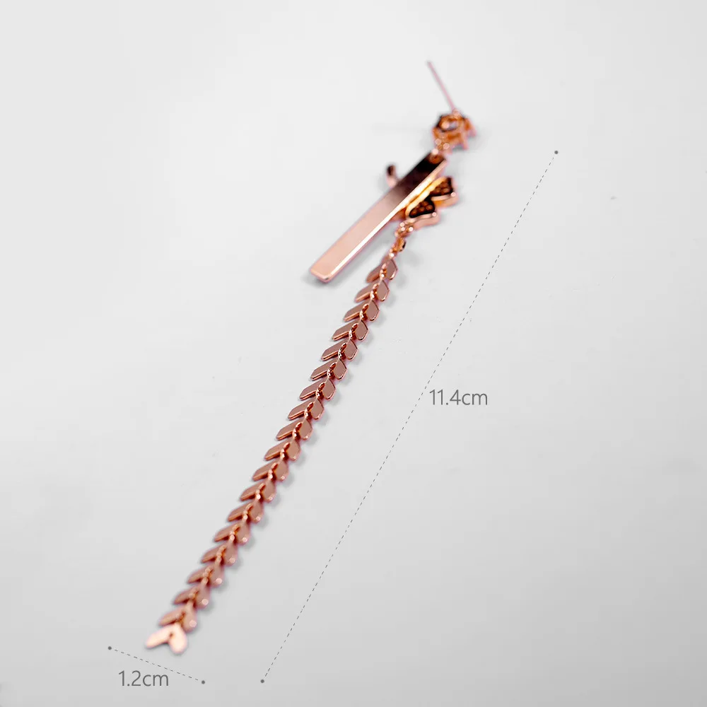 Женские серьги гвоздики Seven Candy длинные с четырьмя листами простые популярные