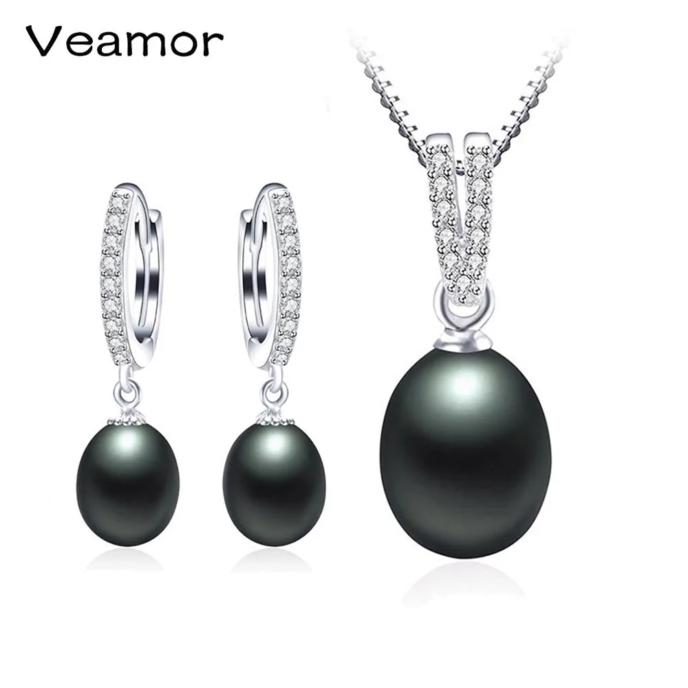 VEAMOR Элегантные ожерелья и подвески из натурального пресноводного жемчуга