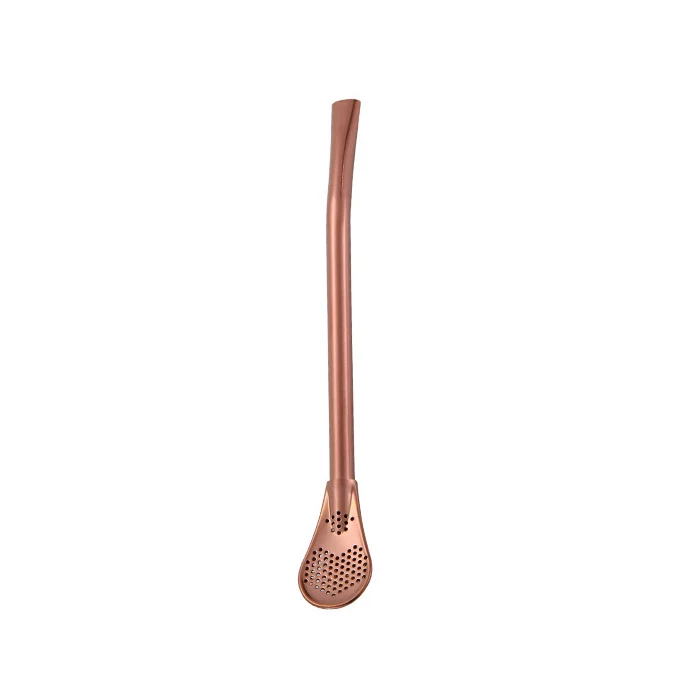 Rose Gold UPORS Yerba mate соломенный фильтр 304 нержавеющая сталь Bombilla многоразовые питьевые соломы металлические чайные инструменты барные аксессуары 1 шт - Цвет: Rose Gold